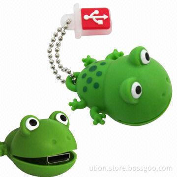 New Arrival Cartoon Froggy USB Memory Stick with USB 2.0 Interface, Free Sample Available